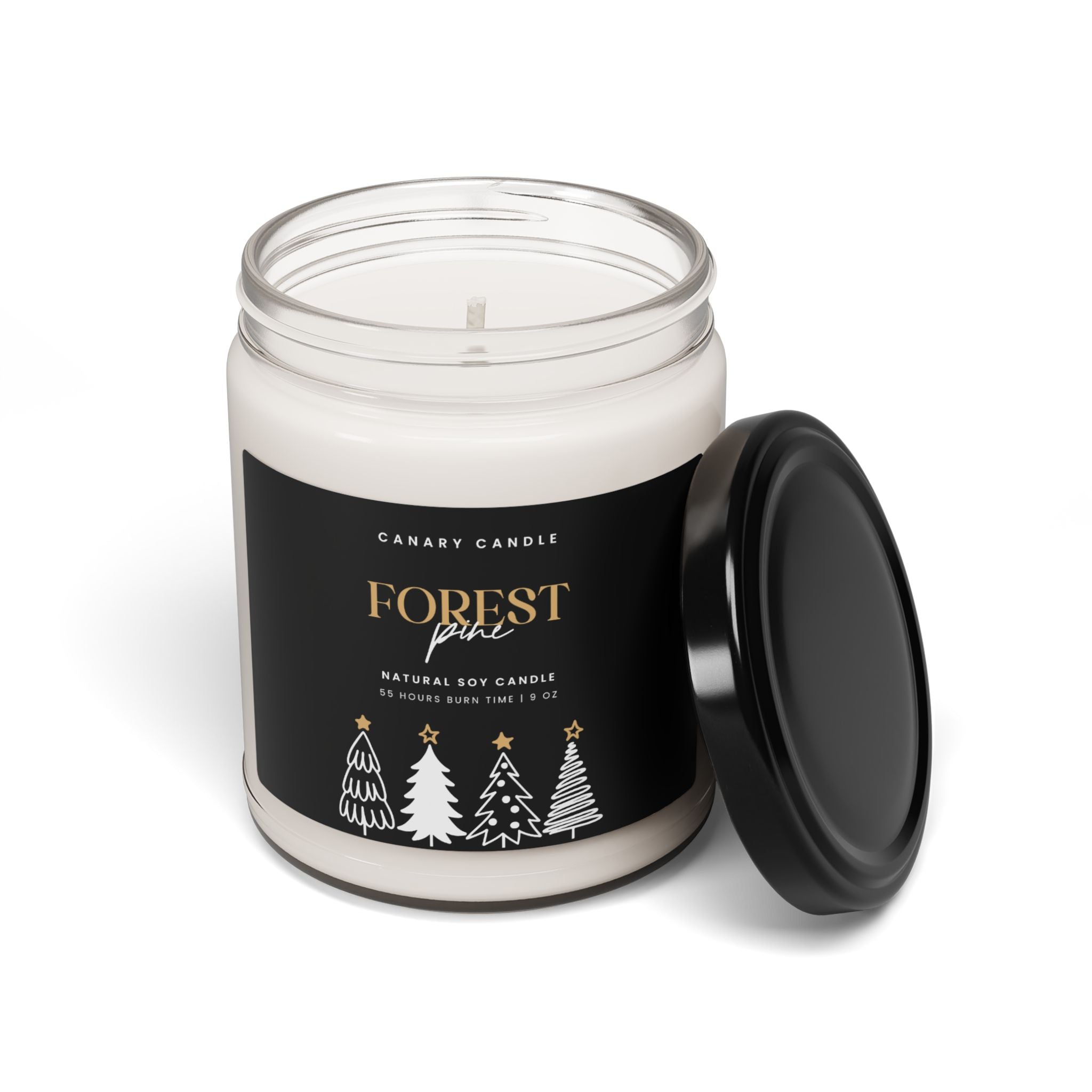 Forest Pine Scented Soy Candle — 9oz Holiday Jar