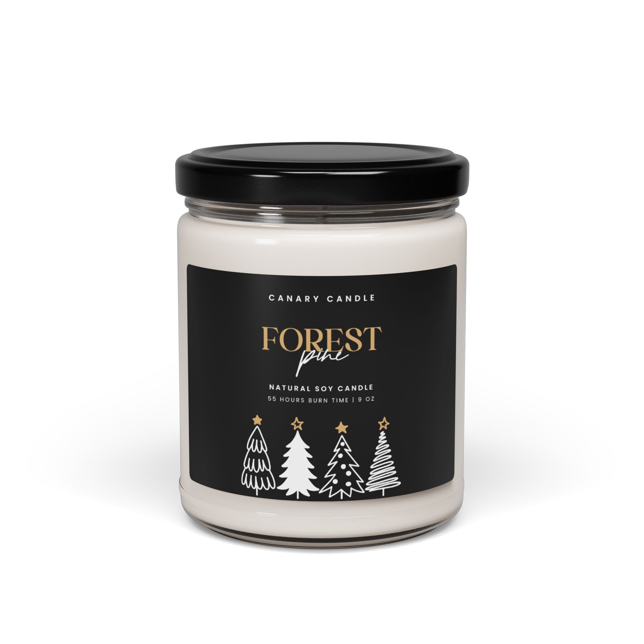 Forest Pine Scented Soy Candle — 9oz Holiday Jar