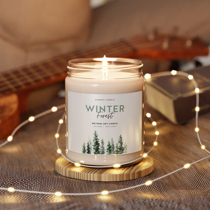 Winter Forest Scented Soy Candle — 9oz Jar (Pine & Fresh Balsam)