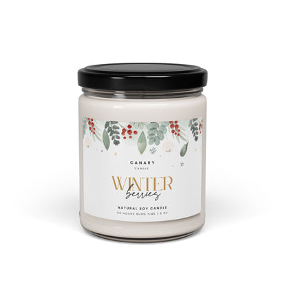 Winter Berries Scented Soy Candle — 9oz Holiday Aromatherapy Jar